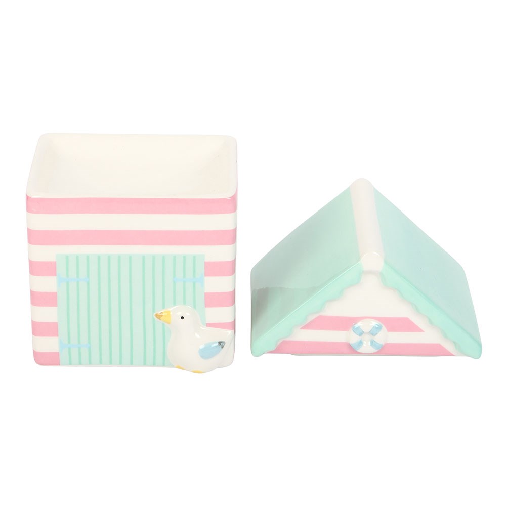 Ceramic pastel beach hut oil burner with removable roof by Especially Scent