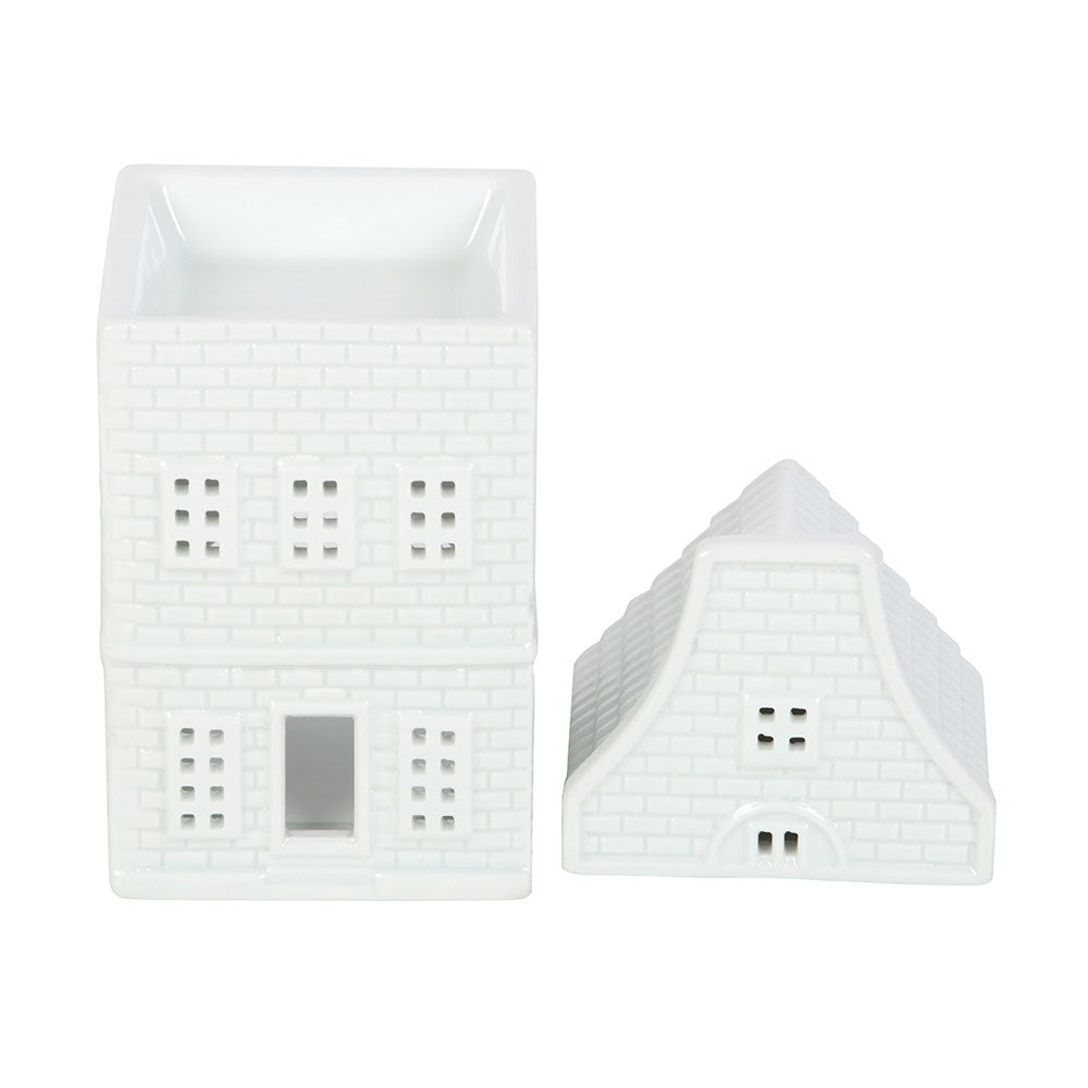 White Nordic house ceramic wax melt burner and oil warmer from Especially Scent