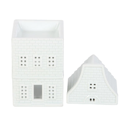 White Nordic house ceramic wax melt burner and oil warmer from Especially Scent