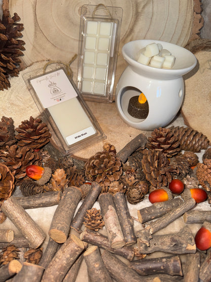 Hand-poured wax melt in a stylish clamshell container, designed to fill your space with a long-lasting, luxurious fragrance. Ideal for use in wax warmers to create a cozy and inviting atmosphere. Scent notes include: A sophisticated powdery musk fragrance opening with clean aldehyde and fresh ylang notes, followed by a floral bloom of lily, jasmin and violet, while sitting on a soft musk, benzoin and tonka cushion.